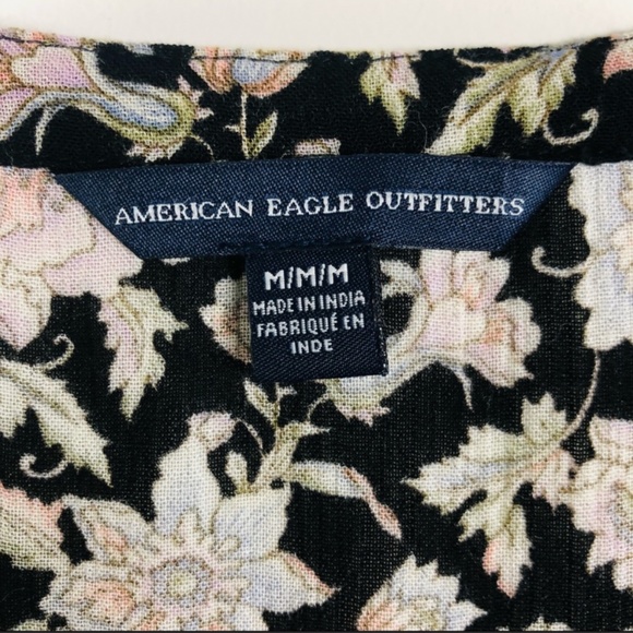 American Eagle Outfitters Boho Bell sleeve Bag dress with Lace up V neck Chest - Picture 7 of 16